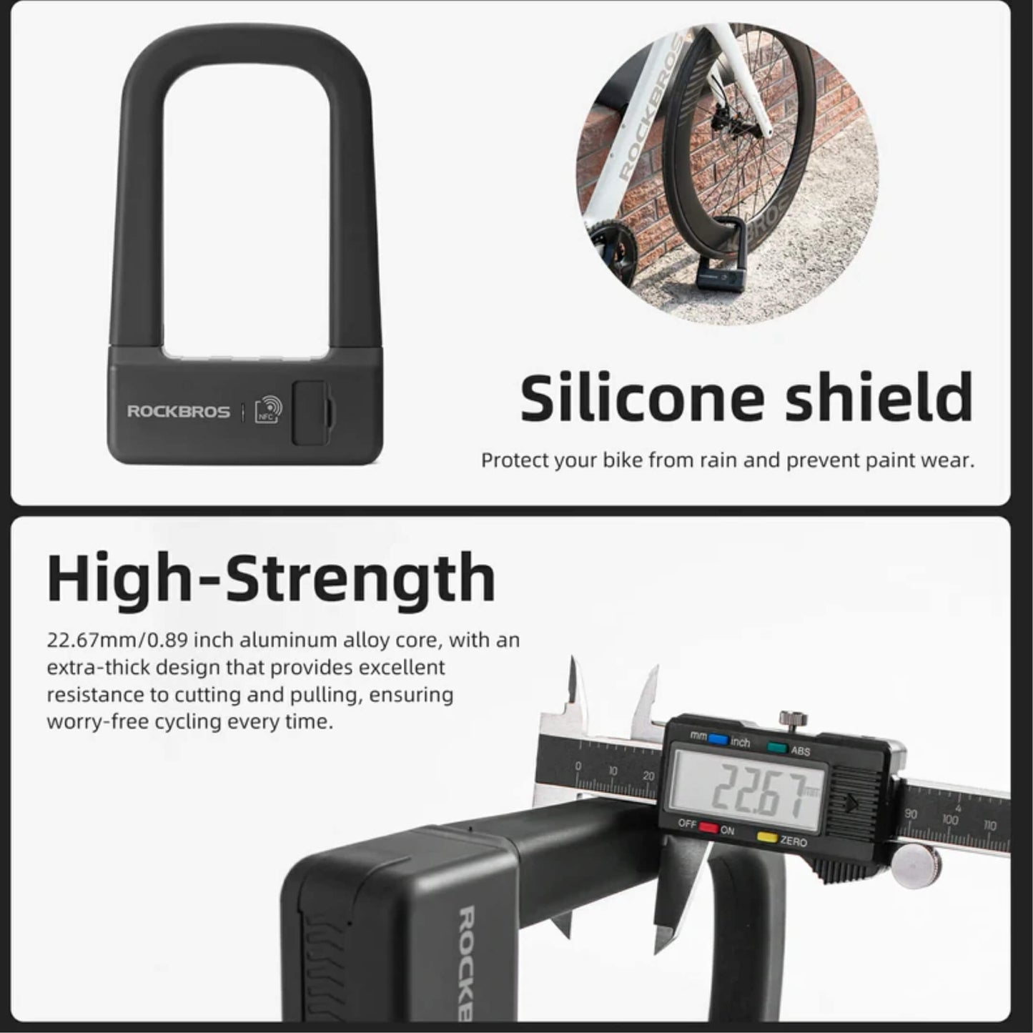 Bicycle Smart Lock NFC Aluminum Alloy U-Lock